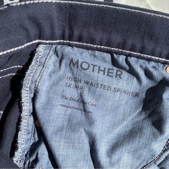 Mother Superior High Waisted Spinner Skimp in Blue Graphite Wide Jeans 29 - Picture 12 of 16